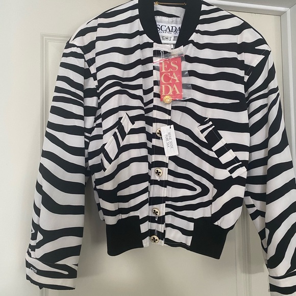 Escada by Margaretha Ley Silk Bomber Style Jacket Brand New With Tags!! - Picture 1 of 9